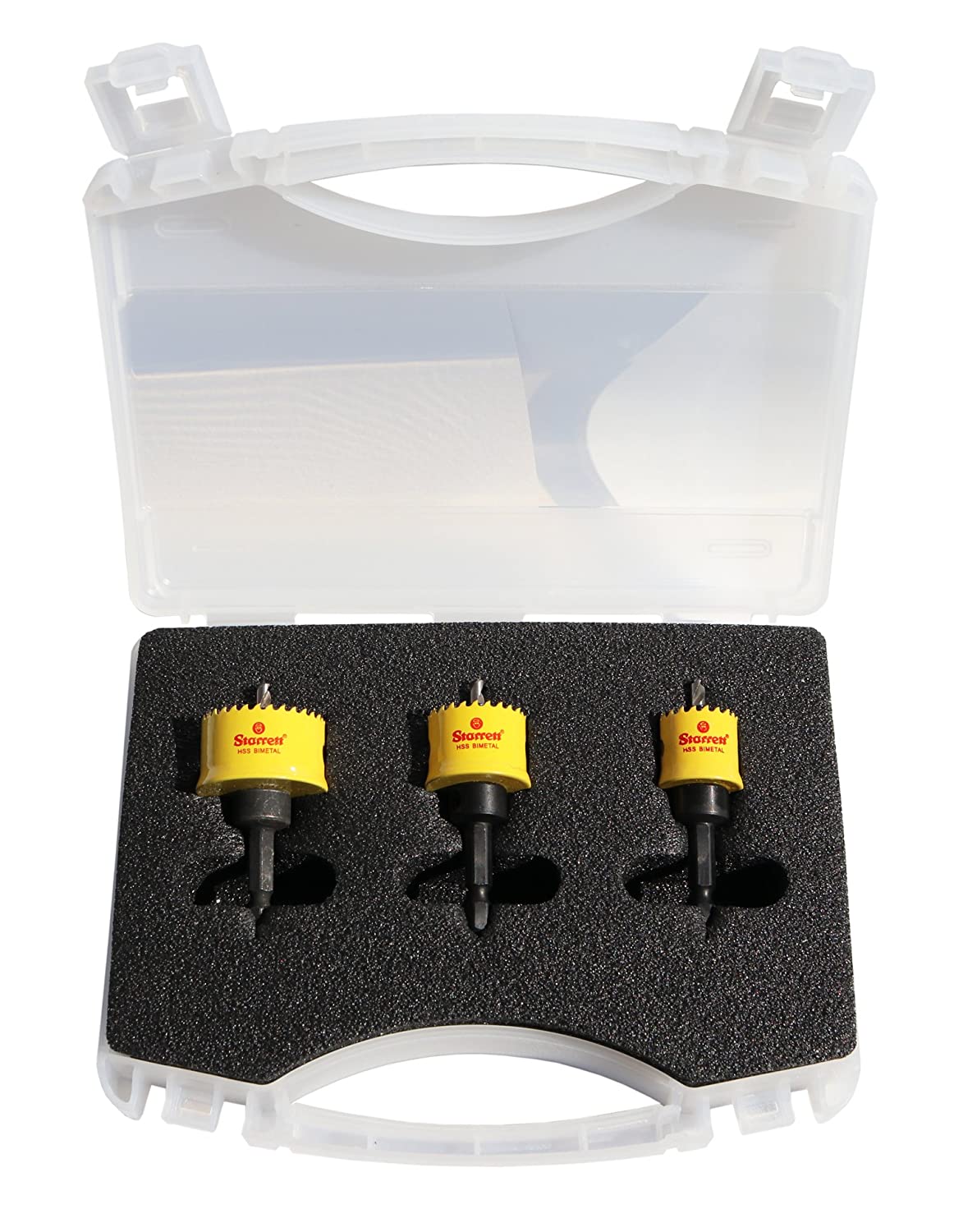 Starrett CSC 3-Piece Hole Saw Set - For Cordless Drills - 20mm, 25mm and 32mm - No Arbor or Pilot Drill Bit Required