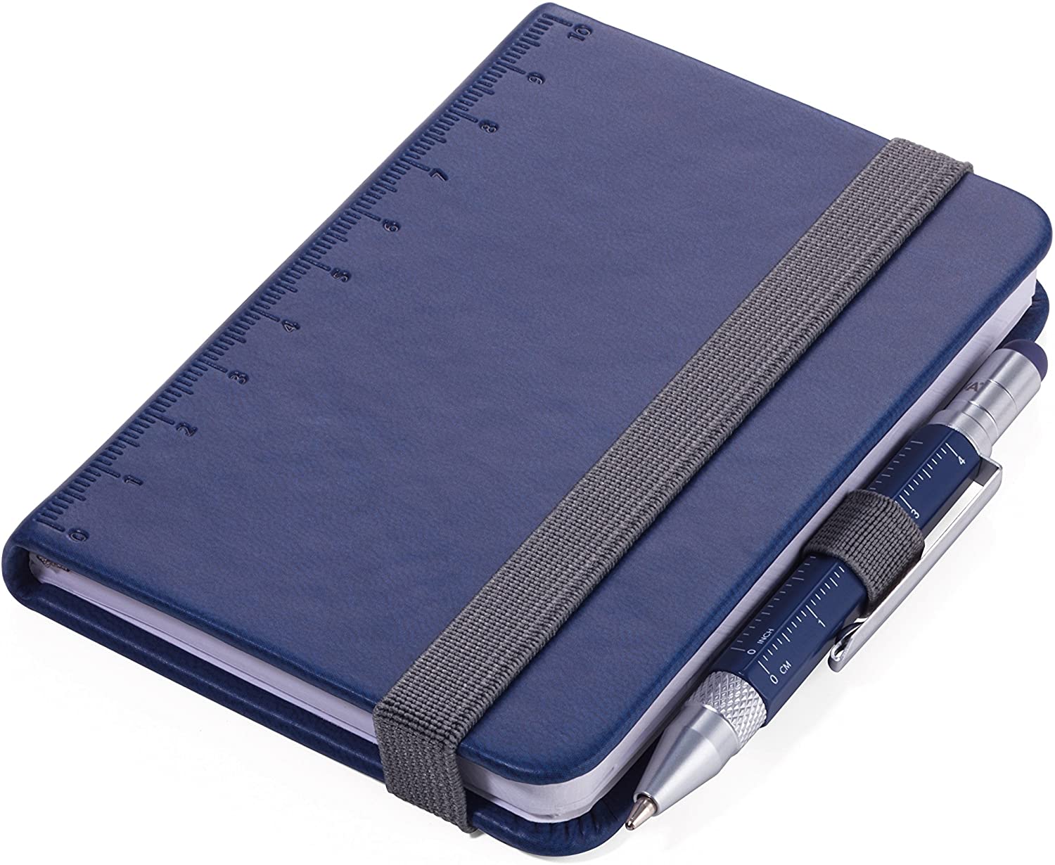 TROIKA NPP25/DB Blue A7 Writing Pad with 128 Sheets, dark blue, for purse