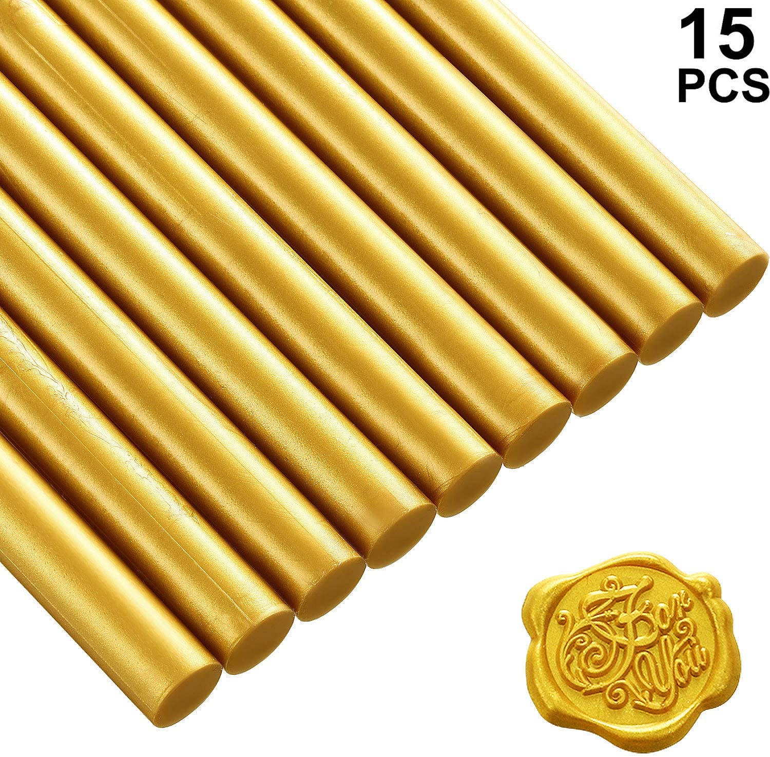 15 Pieces Glue Gun Sealing Wax Sticks for Retro Vintage Wax Seal Stamp and Letter Great for Wedding Invitations Cards Envelopes