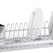 FurnitureXtra Stainless Steel Plate Dish Drainer with Tray and Cutlery Holder