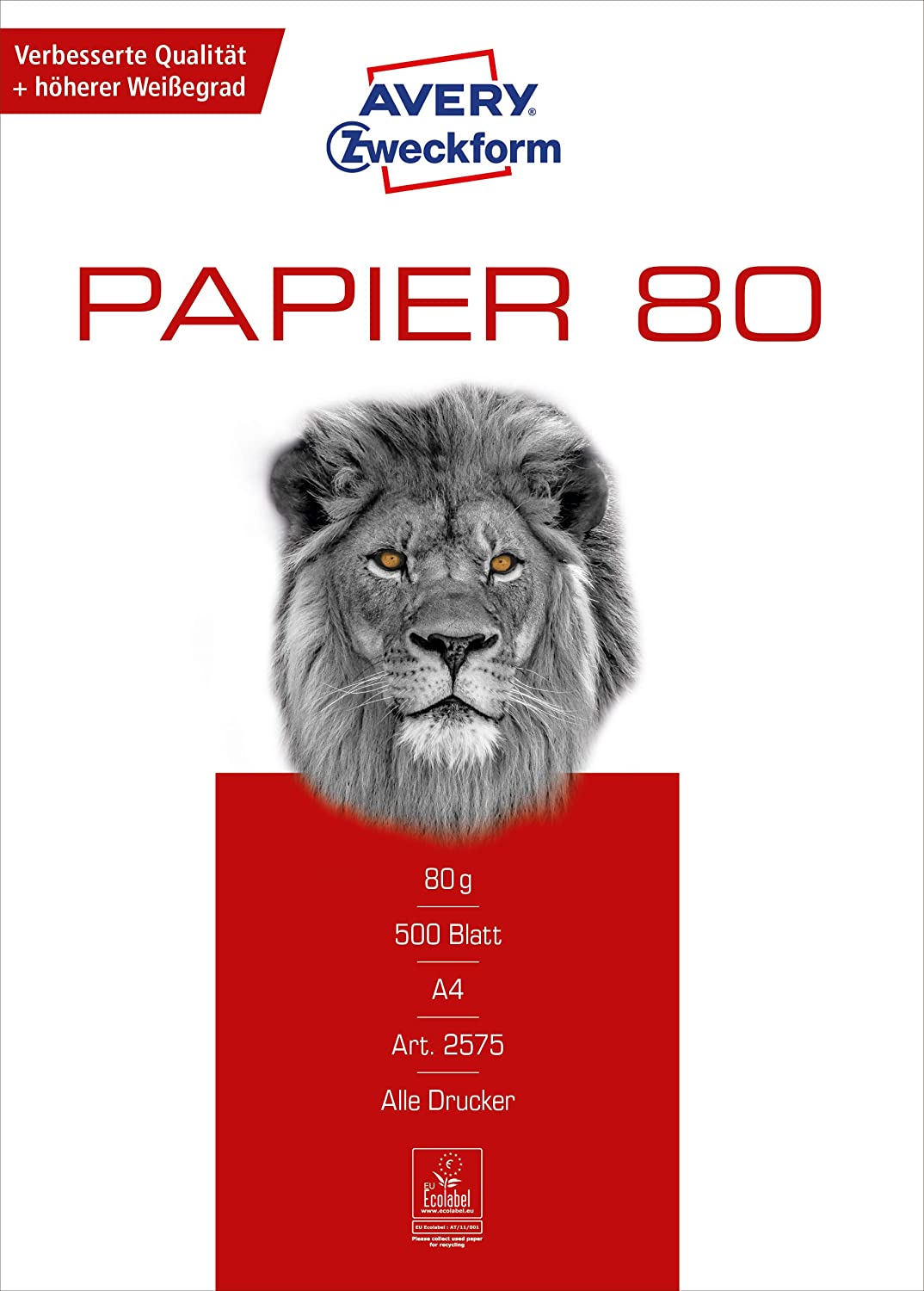 Avery Zweckform 2575 Printer and Copier Paper 80 g, 5 x 500 Sheets, White, 2.500 Blatt - Image 2