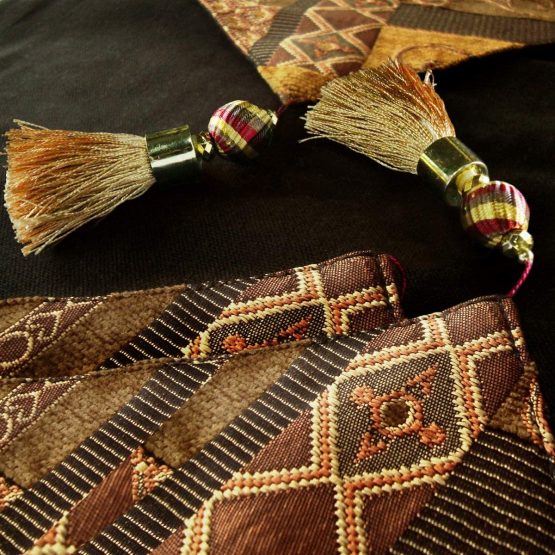Artbisons Table Runners Handmade Artistic Top Decor Coffee Table Runners Dining Table Linens (48x13, Golden Illusion) - Image 3
