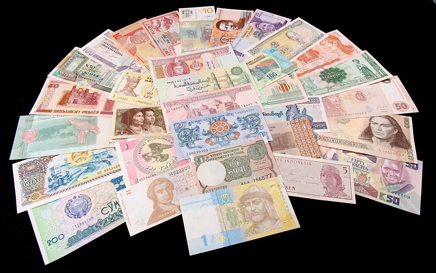 Leamington Spa Coins World Uncirculated Banknotes Collection; 32 Banknote Set all from Different Countries