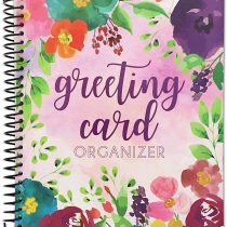 Sustainable Greetings Floral Greeting Card Organizer Book – 10 x 8.5 Inches