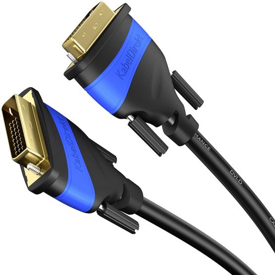 KabelDirekt – 7.5m Dual-Link DVI Cable (DVI-D 24+1, 1080p Full HD 3D) TOP Series