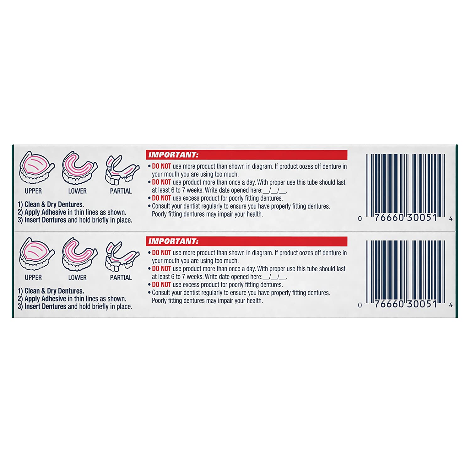 Fixodent Food Seal Plus Scope Denture Adhesive Cream Twin Pack 120ml, White - Image 2