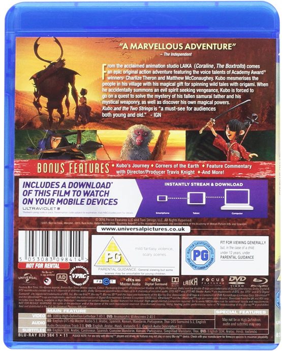 Kubo And The Two Strings (Blu-ray + Digital Download) [2016] - Image 2