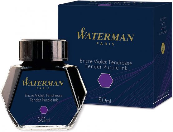 Waterman Fountain Pen Ink, Tender Purple, 50 ml Bottle