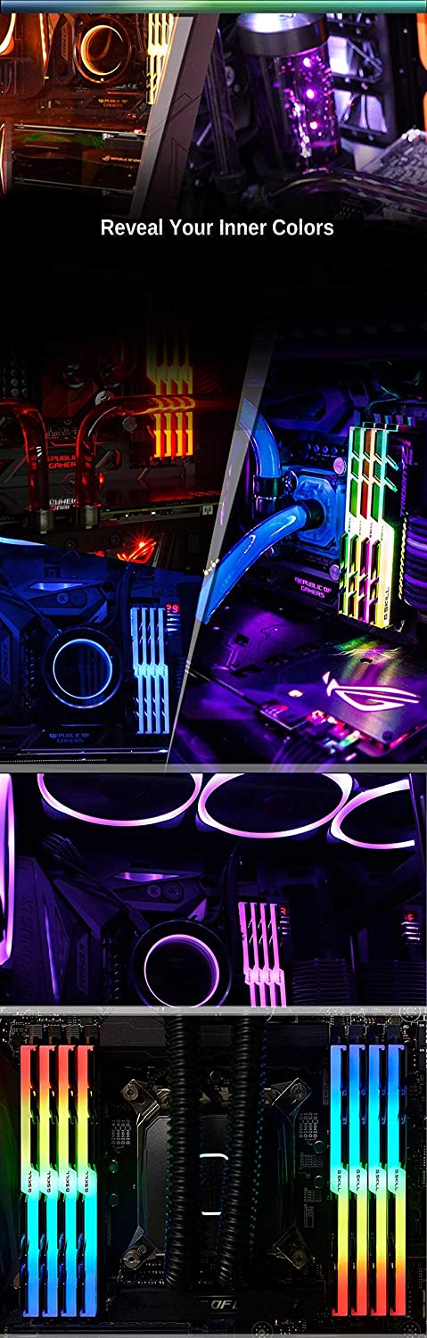 G.SKILL F4-3200C16D-16GTZR Trident Z RGB Series 16 GB (8 GB x 2) DDR4 3200 MHz PC4-25600 CL16 Dual Channel Memory Kit - Image 3