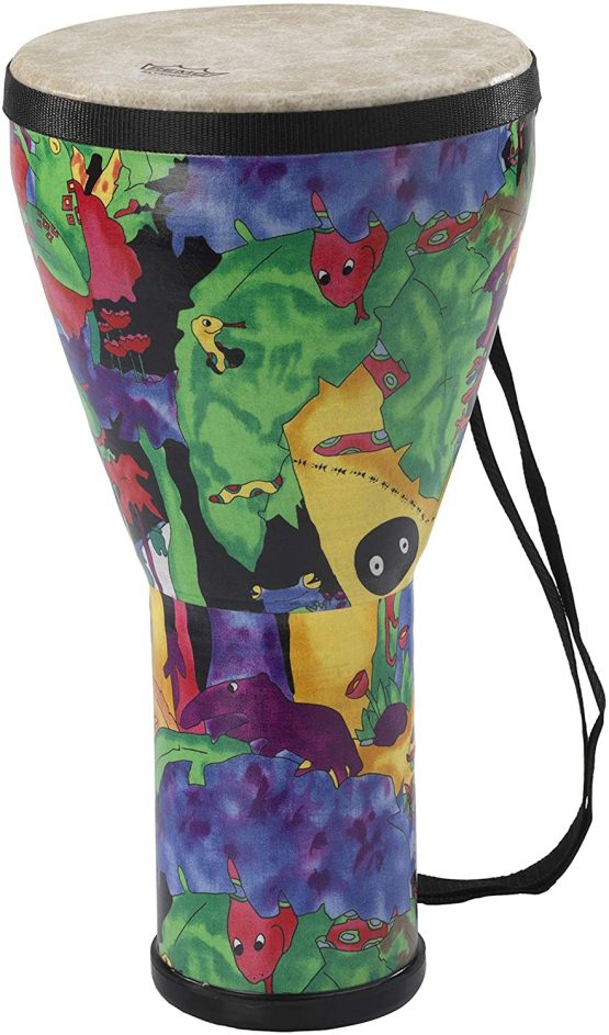 Remo KD-0608-01 Kids Percussion Djembe 8" x 14" Rain Forest Design