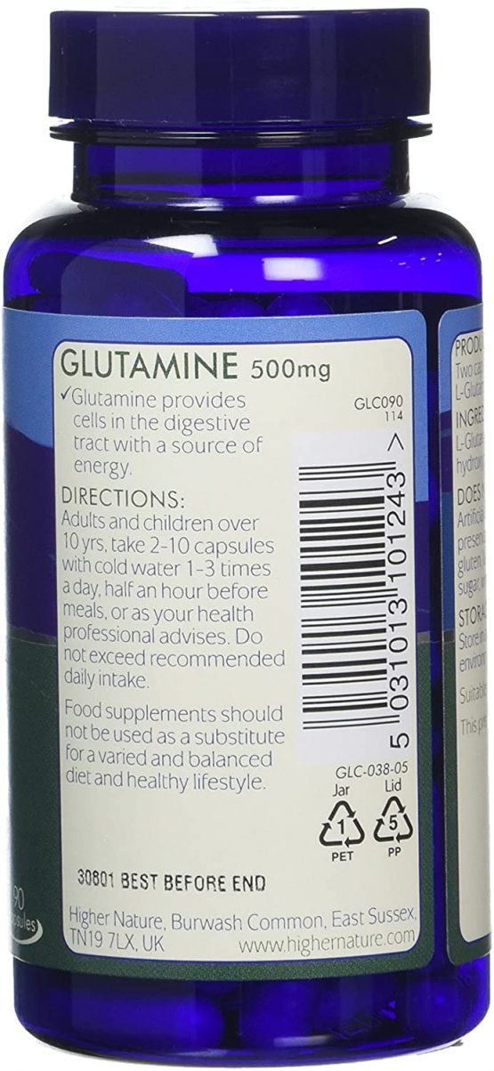 Higher Nature Glutamine Pack of 90 - Image 3