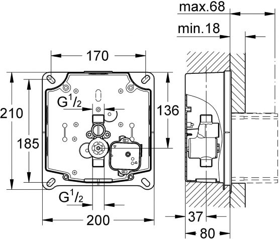 Grohe 37338000 Set for Rapido U Urinal - Image 2