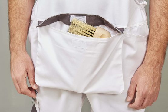 ProDec Advance AWBBXL Stain-Resistant, Hardwearing, Multi-Pocket Decorator's Bib and Brace, White, X-Large - Image 3