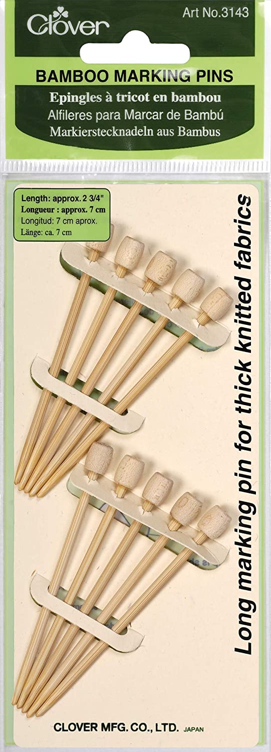 Clover Bamboo Marking Pins, Multi-colour, 1