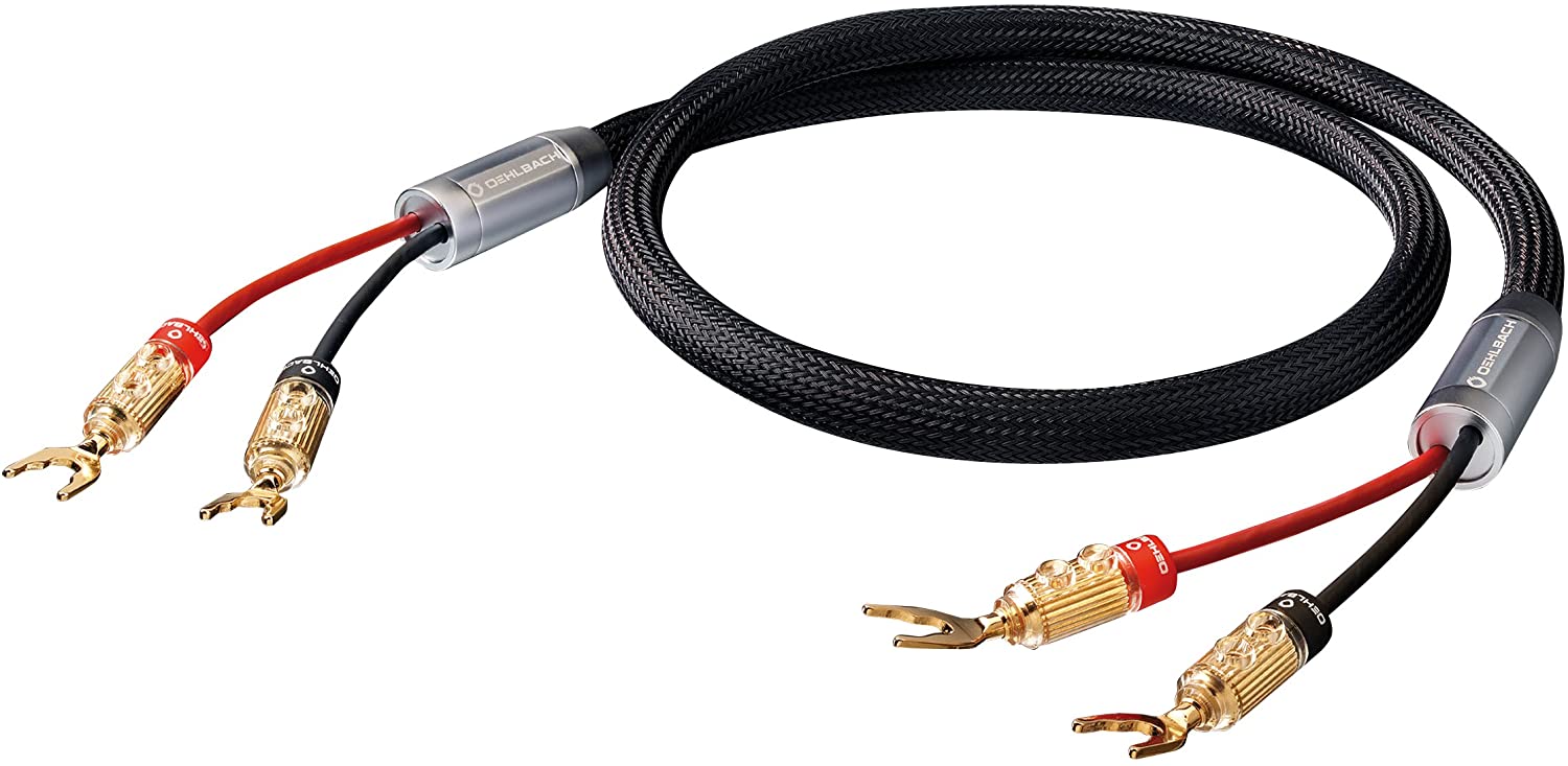 Oehlbach XXL Fusion Two High End Loudspeaker Cable with Banana Plug Black, 2x 3 m