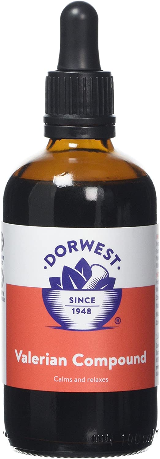 Dorwest Valerian Compound for Dogs and Cats, 100ml, Fast Dog Calming