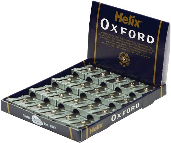 Helix Oxford One Hole Metal Pencil Sharpener (Box of 20)
