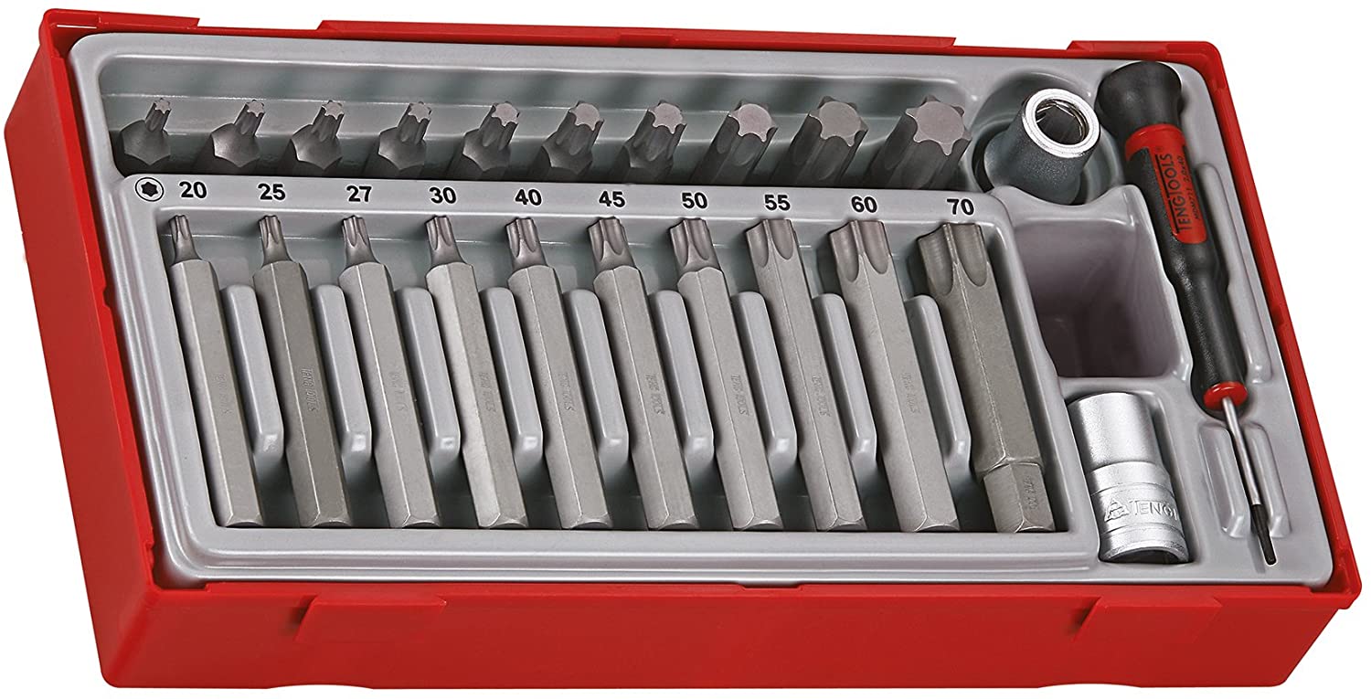 Teng TTTX23TX Bit Socket Set (23 Pieces), Mehrfarbig, Variety Pack
