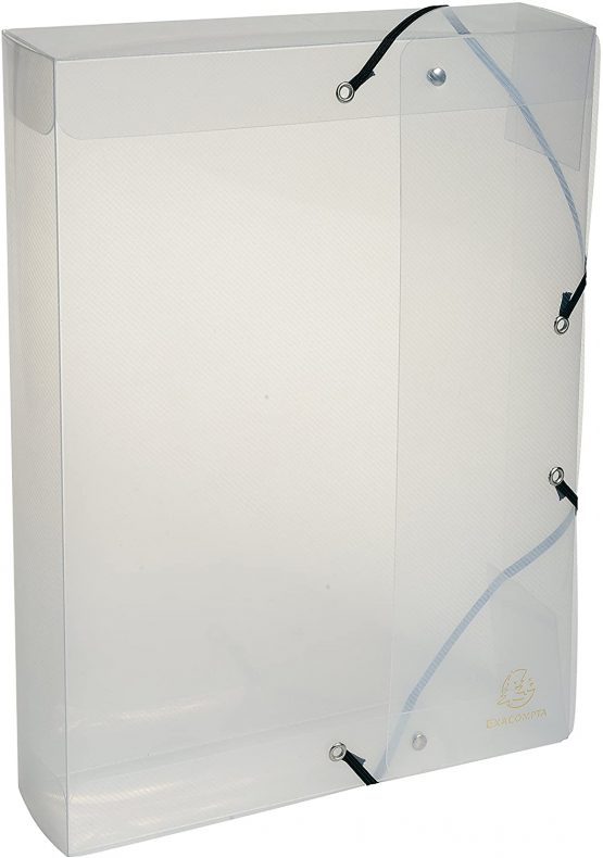 Exacompta Crystal PP Filing Box, A4, 60 mm spine, A4 - Clear - Image 2