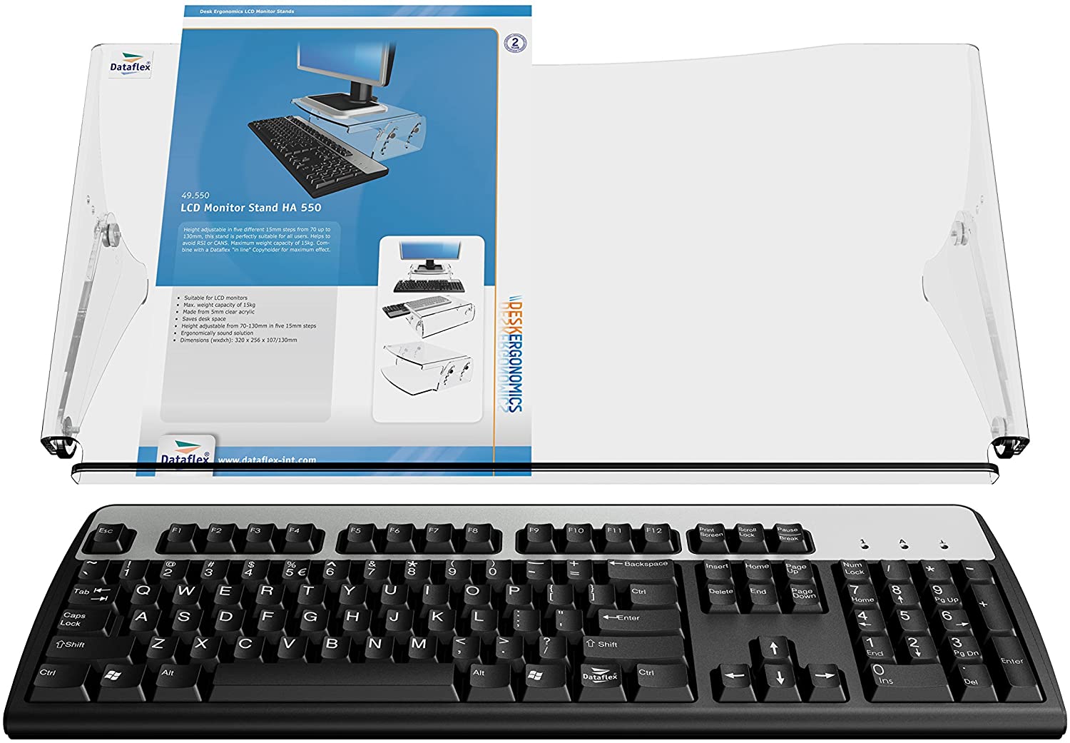 Dataflex ErgoDoc HV400 Document Stand Light Acrylic - Image 3