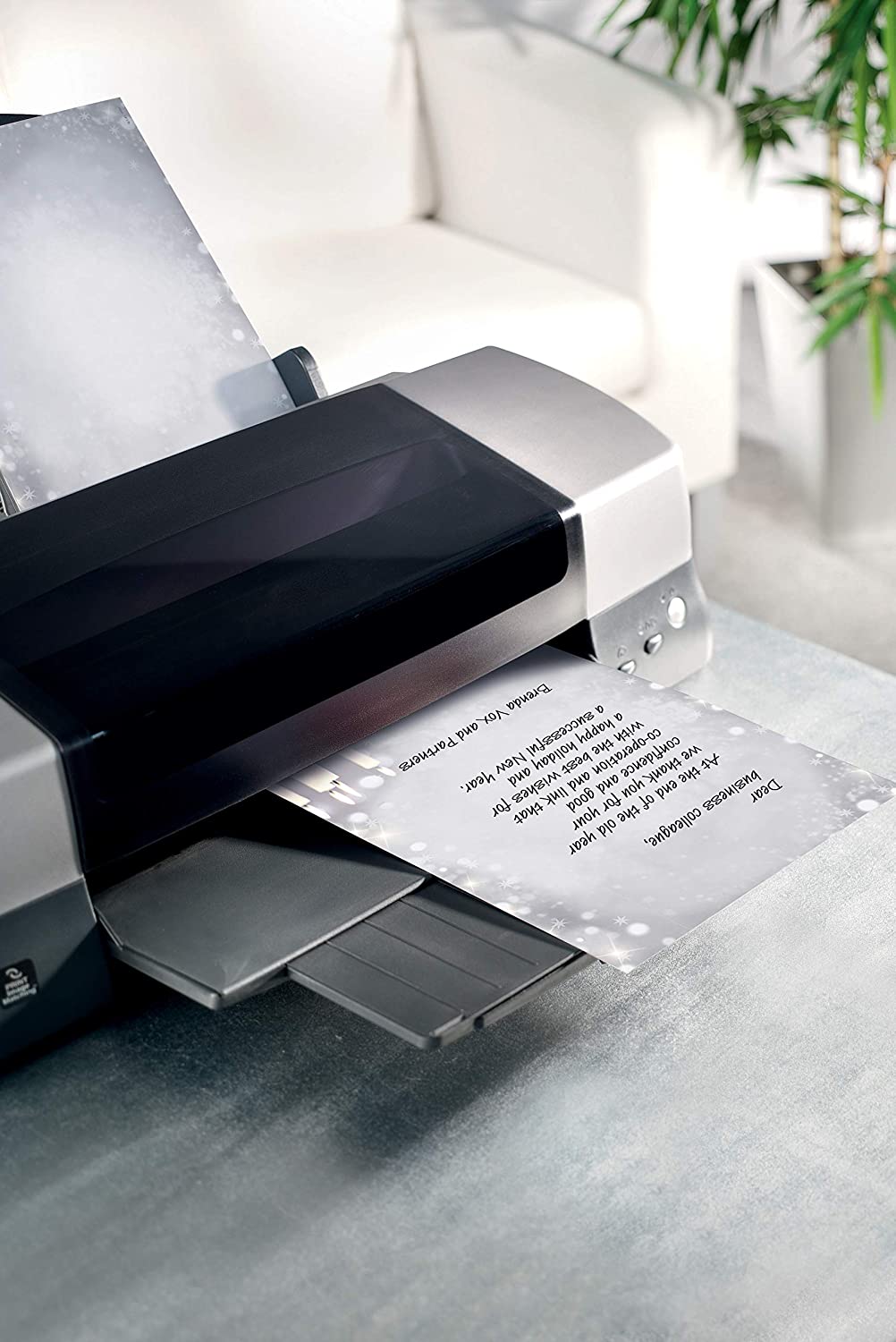 SIGEL DP178 Christmas writing paper "Christmas Silence", A4, 90 gsm, 100 sheets, Christmas Silence - gray, Writing paper - 100 sheets - Image 4