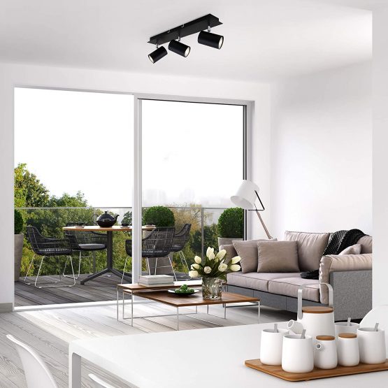 Briloner Leuchten 2857-035 , Adjustable, Ceiling lignts, 3-Bulb Spotlight, GU10, max. 40 Watt, Black, W - Image 2