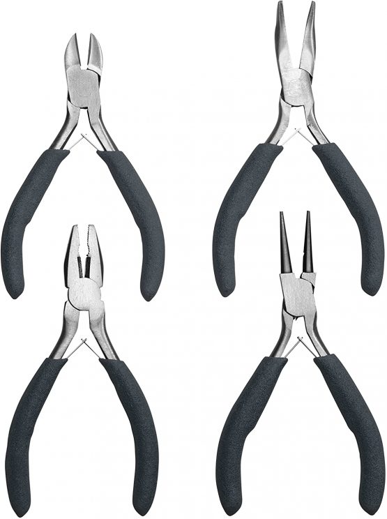 kwb Electronics Pliers Set 4-Part 369890 (self-Opening, Handy, Basic Equipment)