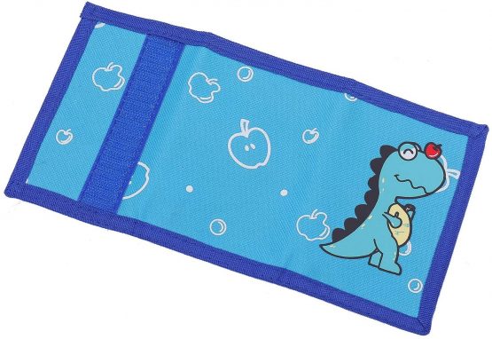 RFID Wallet, Cute Cartoon Wallet with Zipper for Kids, Blue Dinosaur - Image 3