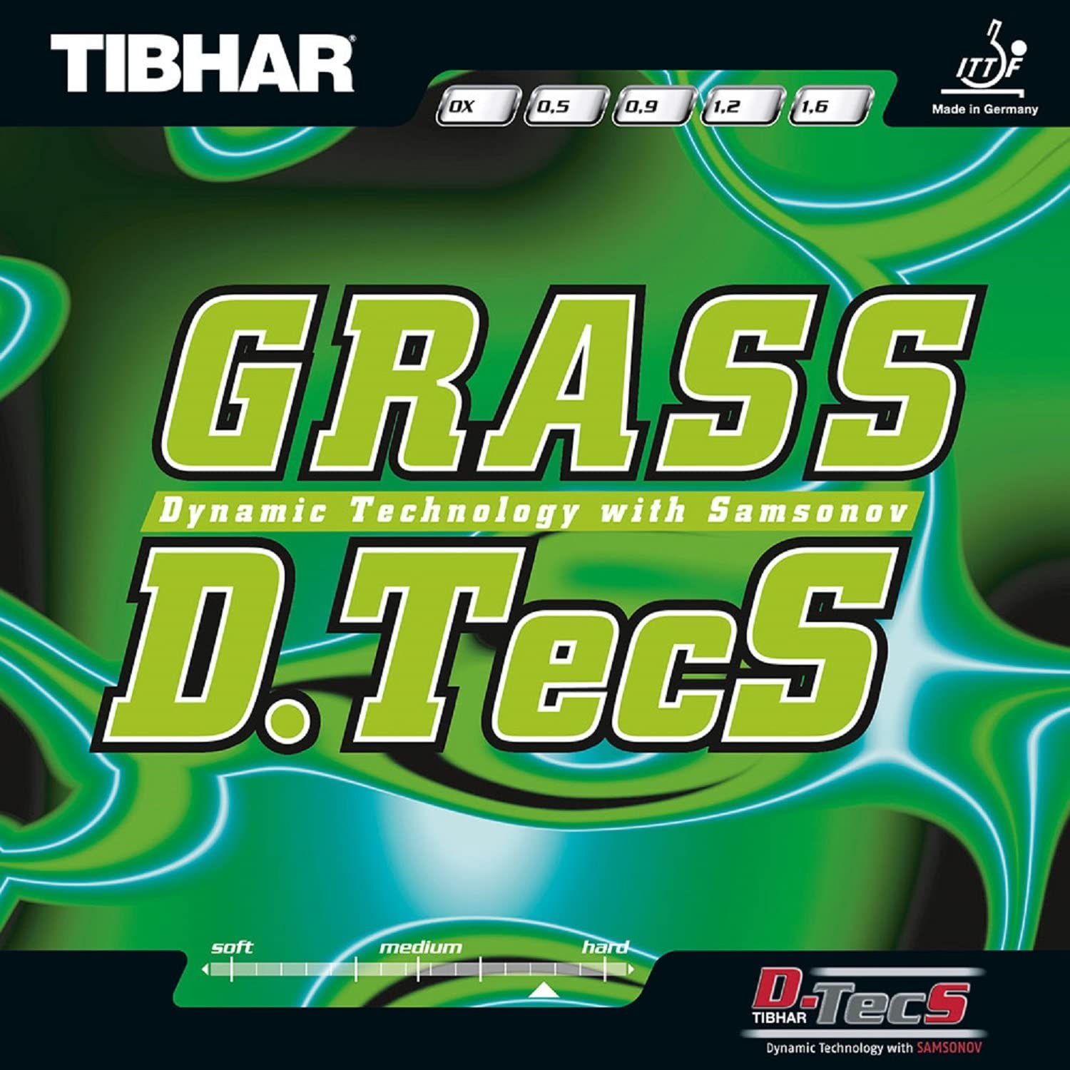 TIBHAR GRASS D TECS TABLE TENNIS RUBBER (Red, 0.5 mm)