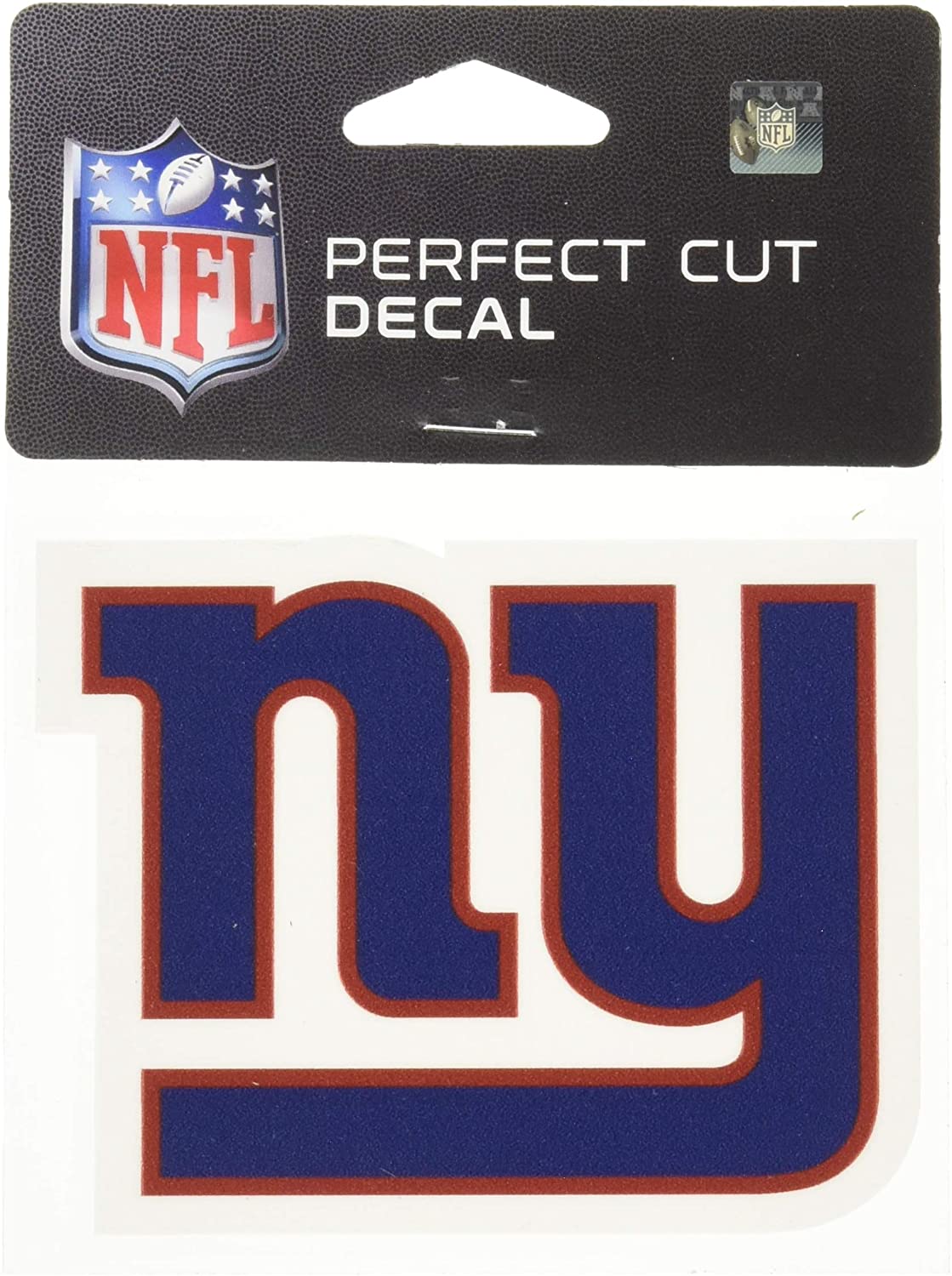 WinCraft NFL New York Giants 63059011 Perfect Cut Color Decal, 4" x 4", Black, 10.2L x 10.2W cm