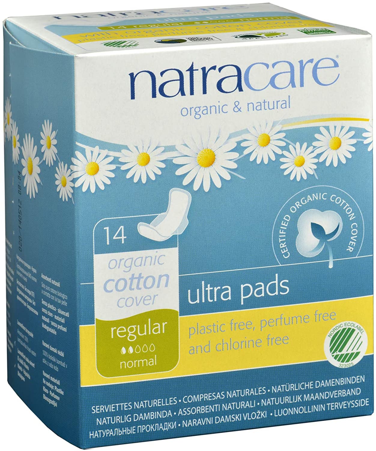 Natracare Natural Ultra Pads Regular with Wings, Organic Cotton Cover for Sensitive Skin, 14 Count (Pack of 3) - Image 2