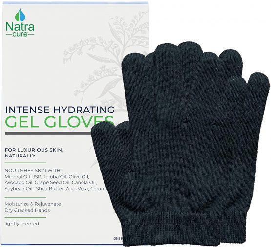 NatraCure Black Gel Moisturizing Gloves