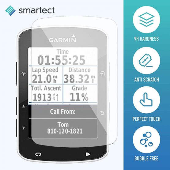 smartect Glass Screen Protector for Garmin Edge 520 820 [2 Pack] - 9H Tempered Glass - Ultra-Thin Design - Bubble-Free Installation - Anti-Fingerprint - Image 2