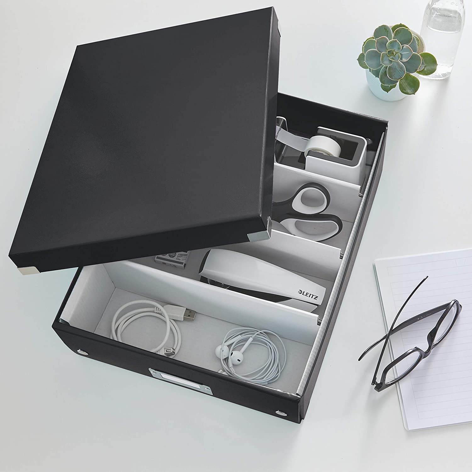 Leitz Organiser Box, Click and Store Range 60570095 - Small, Black - Image 3