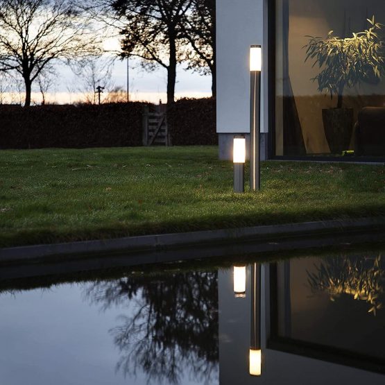 CGC Stainless Steel Silver Tall 1 Metre Outdoor Post Bollard Outdoor Light Indoor Garden Patio Porch Door Conservatory Decking Shed - Image 4