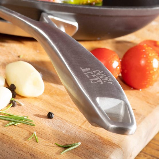 Hairy Bikers CKW2089 Forged, Eclipse Titanium Non-Stick Coating, Lidded 3.3mm Gauge Saucepan with Riveted Secure Handle, Induction Hob Suitable, Aluminium, 16cm Sauce Pan - Image 3