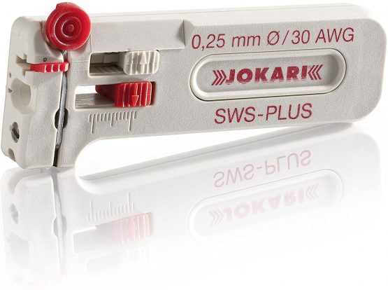 Jokari 40055 Mini-Precision Tool for Cable Stripping of Solid and Stranded Wires AWG 30, 0.25 mm Ø, Multi-Coloured