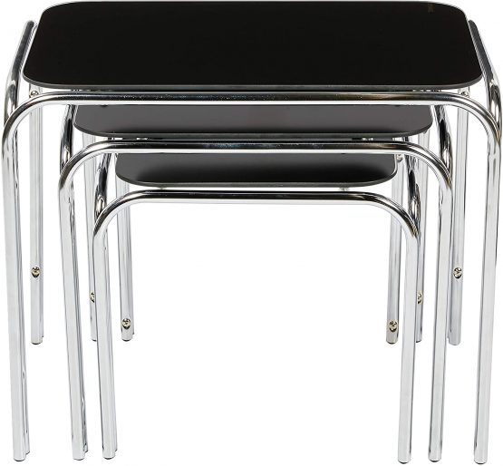 ASPECT Lisbon SETOF 3 Nesting Side END Tables, Black - Image 2