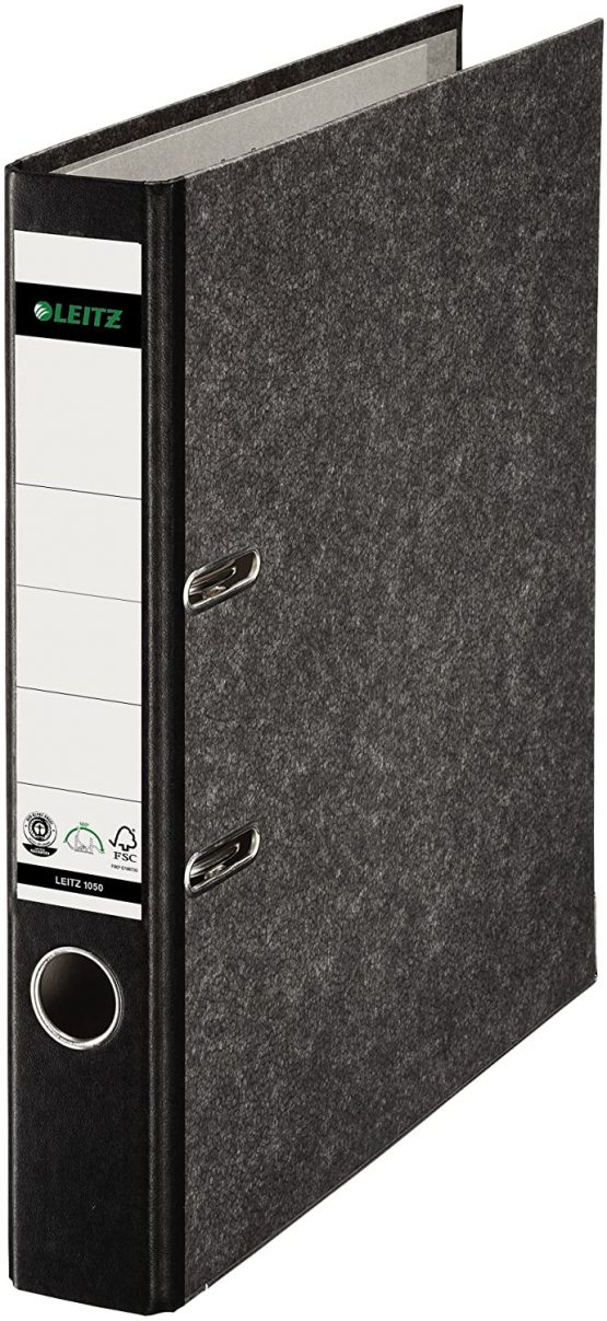 Leitz Lever Arch File, Black, Cardboard A4, 5 cm spine, 10500095