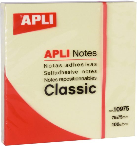 APLI 18145 – Sticky Notes 75 x 75 Yellow 12 Units