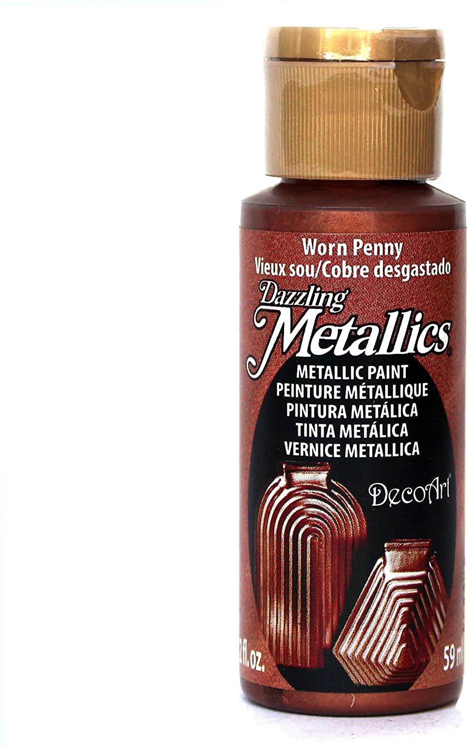 Deco Art Americana Acrylic Metallic Paint, Worn Penny,Brown,59 ml (Pack of 1), Bronze