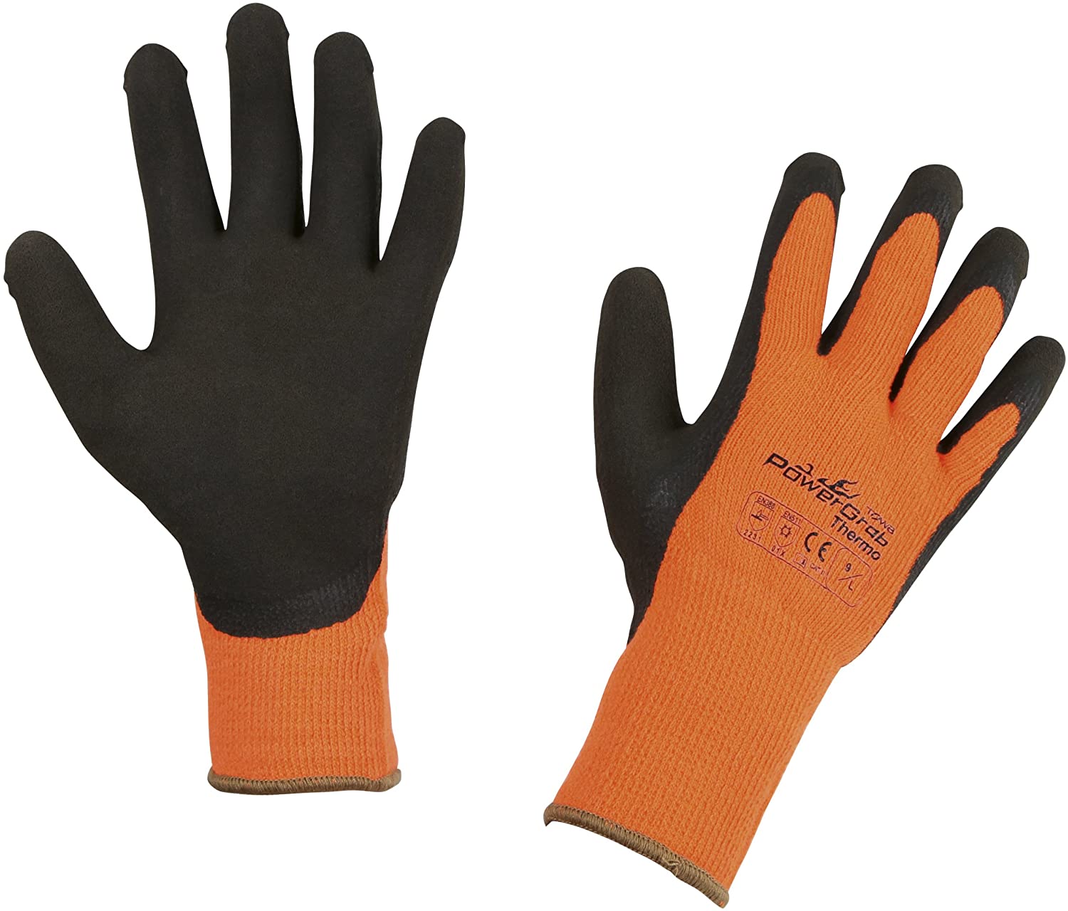 Winter glove PowerGrab Thermo, orange, size 9 (6) - Image 2