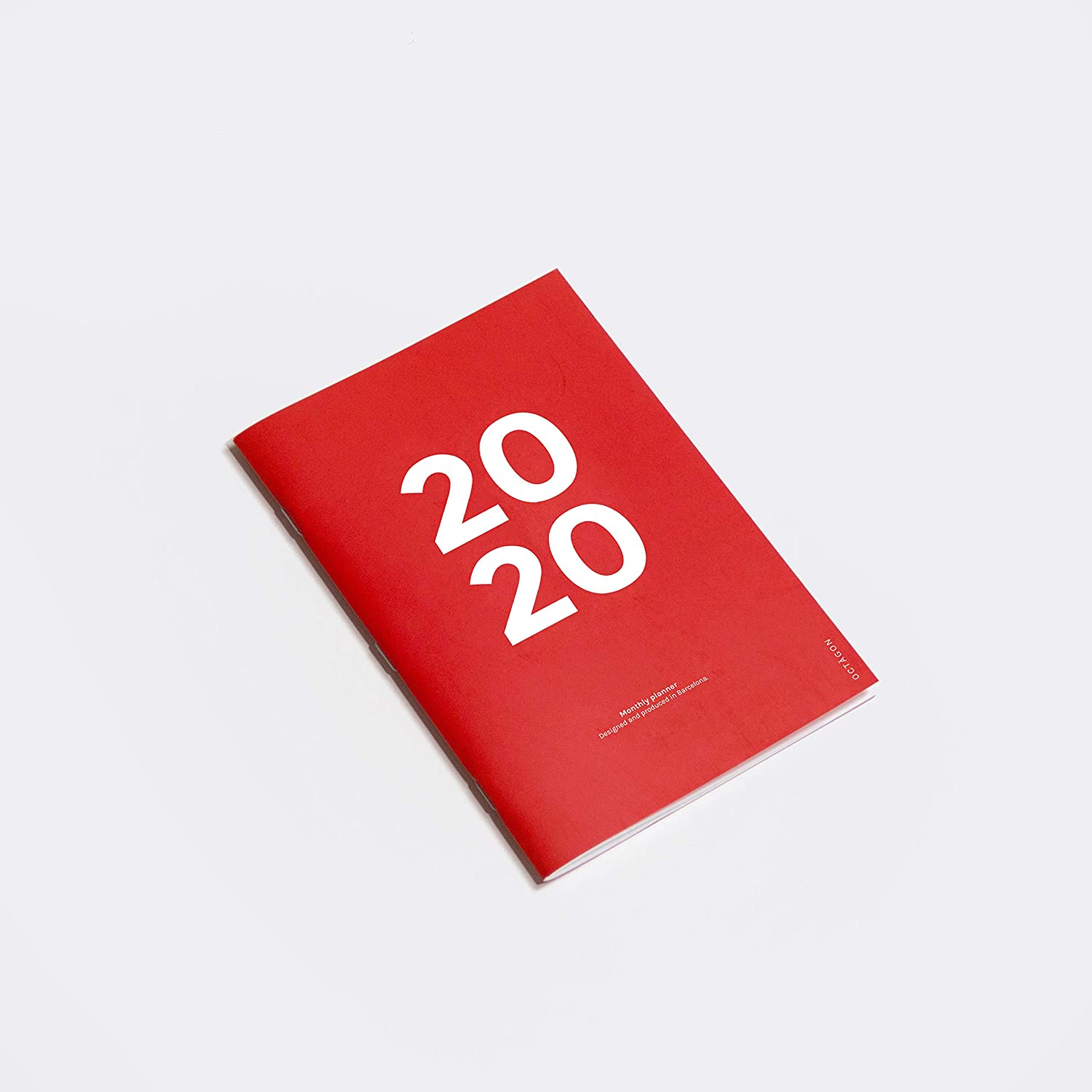 Monthly Planner 2020 Octagon Design (Simil. A5), Red, Small - Image 2