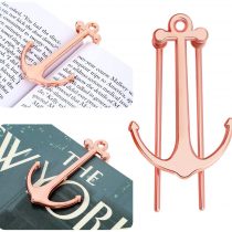 2 Pieces Bookmarks Creative Bookmark Metal Page Holder for Students Teachers Graduation Gifts School Office Supplies (Rose Gold)