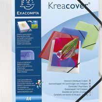 Exacompta Kreacover Folder Polypropylene Elasticated 3-Flap Clear Ref 55188E [Pack of 25]