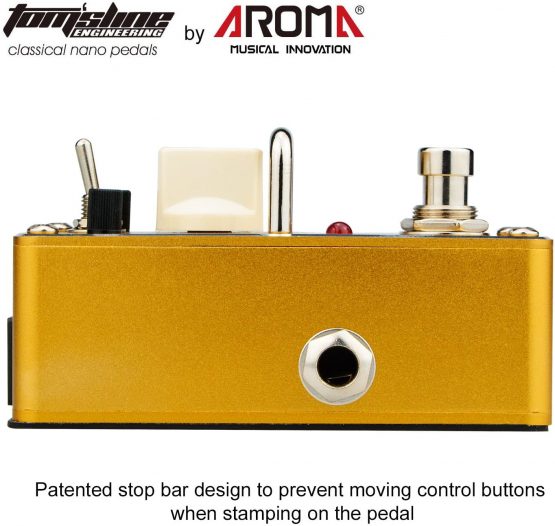 Distortion effect pedal PLEXION Classic British style Recreation of 70-80's Marshall amp tone with 2 modes bright and normal guitar pedal by Aroma Music brand Tom'sline Engineering - Image 3
