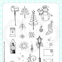 Creative Expressions Wintery Icons A5 Clear Stamp Set