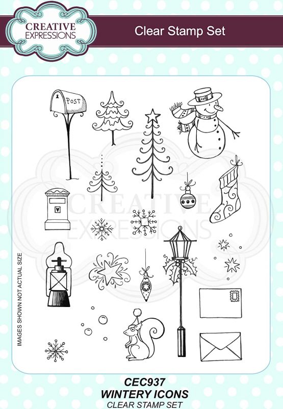 Creative Expressions Wintery Icons A5 Clear Stamp Set