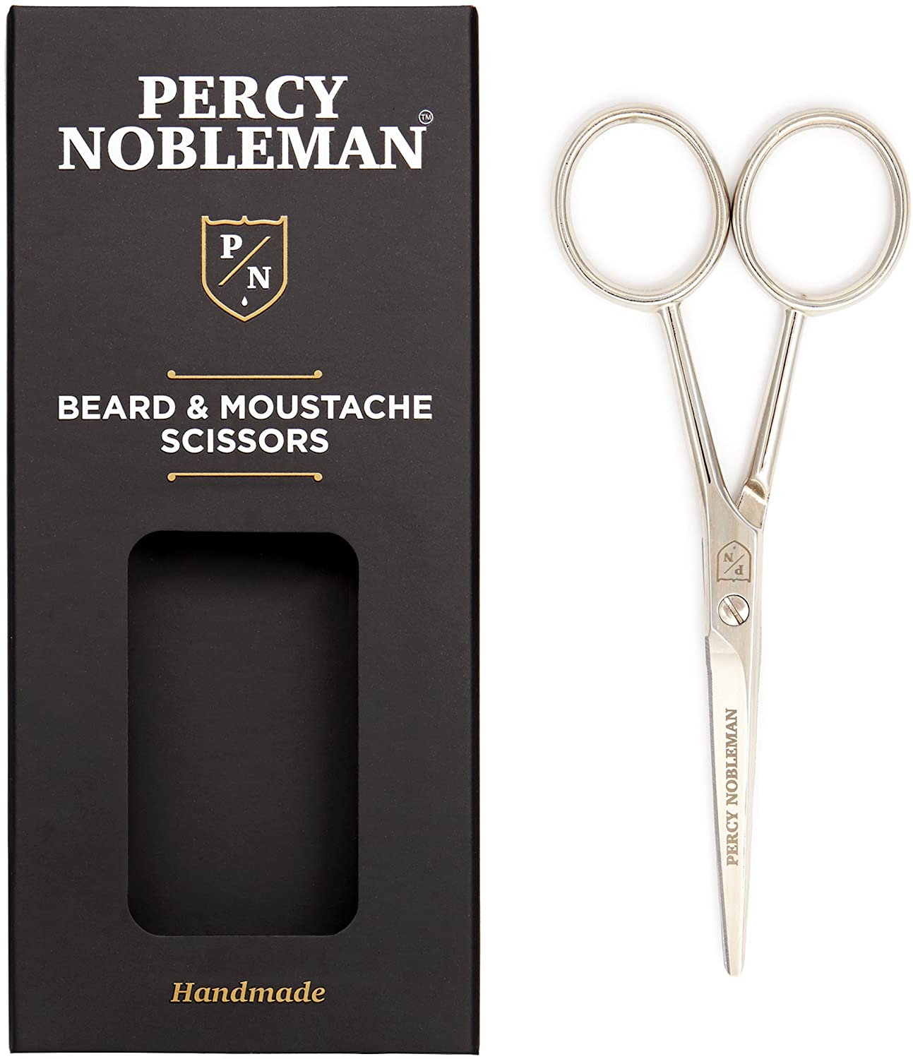Beard and Moustache Scissors by Percy Nobleman, Silver