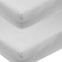 Meyco 563205 Jersey Fitted Sheet 2-Pack Baby Cradle Baby Bed 100% Cotton 40 x 80/90 cm Light Grey